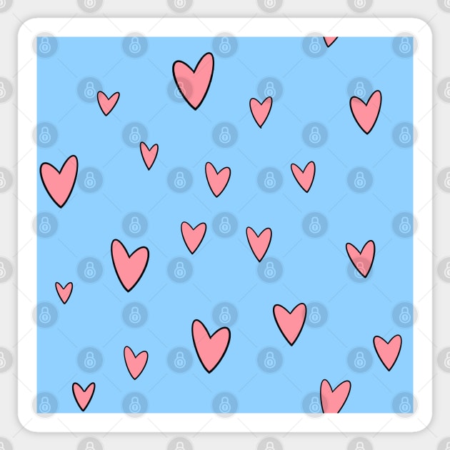 Kawaii Pastel Hearts- Blue Sticker by SturgesC